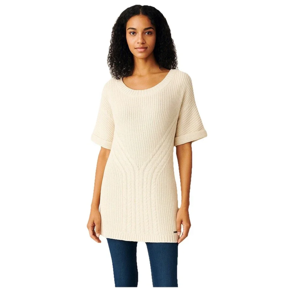 Calvin Klein Jeans Tunic Sweater NWT Small Ivory Classic